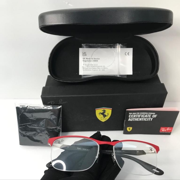 New RAY-BANScuderia Ferrari RX8416M Men's Square Eyeglasses - Picture 4 of 12
